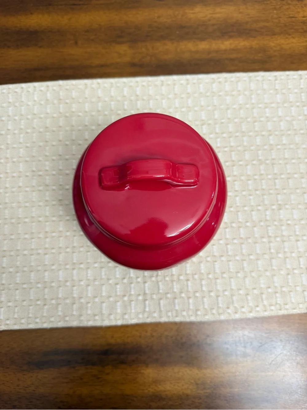 Santa's Cookies Red Ceramic Cookie Jar - Rae Dunn